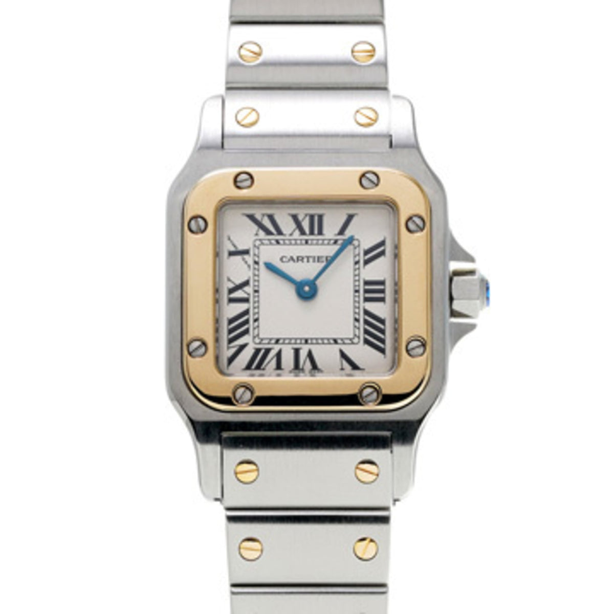 Pre-Owned Cartier Santos Galbee SM W20012C4 Ivory Women's Quartz Watch (Pre-owned) - Ginzo