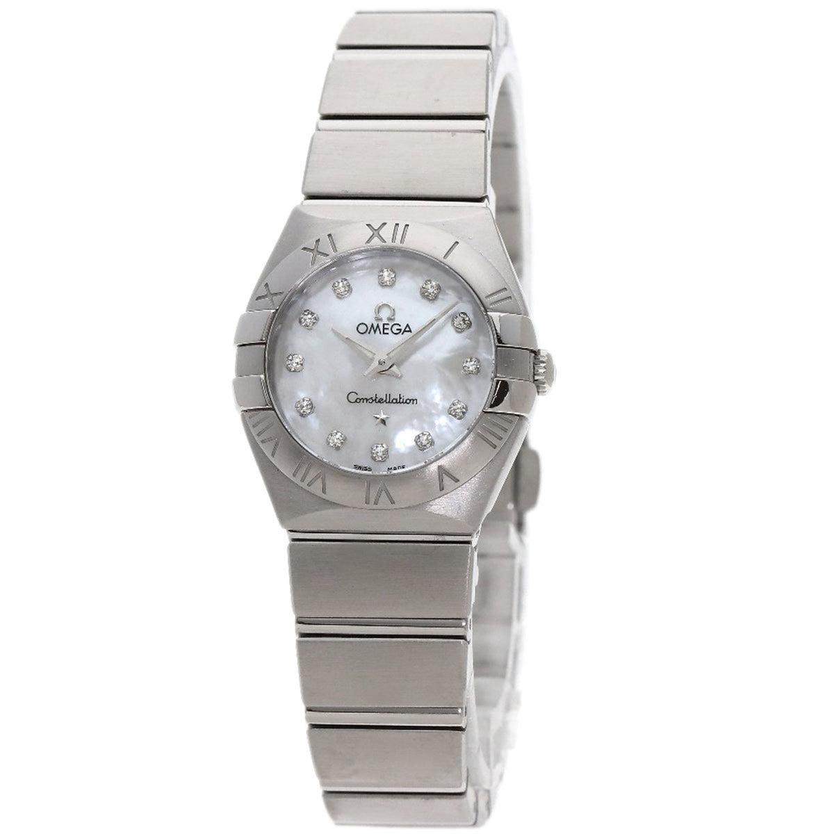 Pre-Owned OMEGA 123.10.24.60.55.001 Constellation Brushed 12P Diamond Watch Stainless Steel/SS Women's
