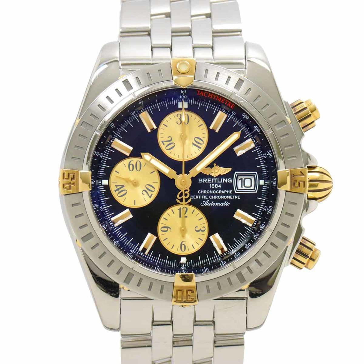 Montre homme BREITLING Chronomat Evolution Combi B13356 d'occasion, noire, automatique, YG, Chonomat 