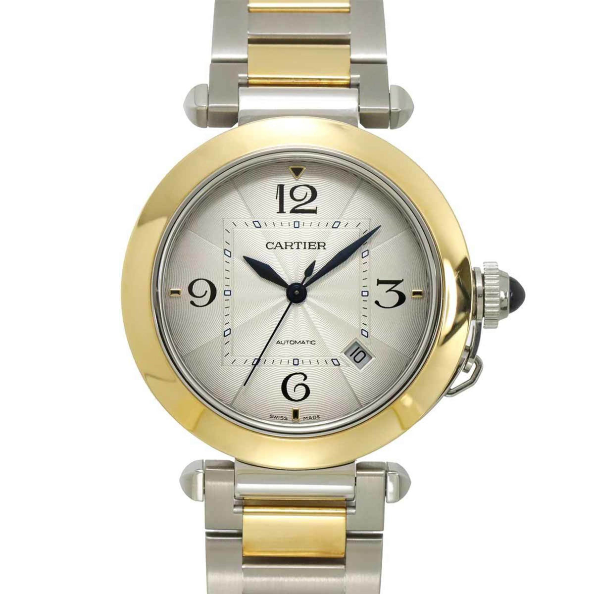 Pre-Owned Cartier Pasha de 41mm W2PA0009 Men's Watch, Silver, 18K White Gold, Automatic