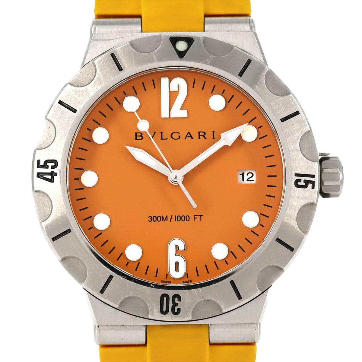Pre-Owned Bulgari Diagono Scuba DP41SSD DP41C8SVSD Stainless Steel Automatic Watch