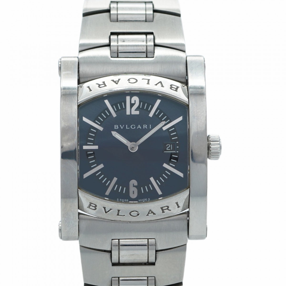 Pre-Owned Bvlgari Assioma AA39S Navy Dial Men's Watch