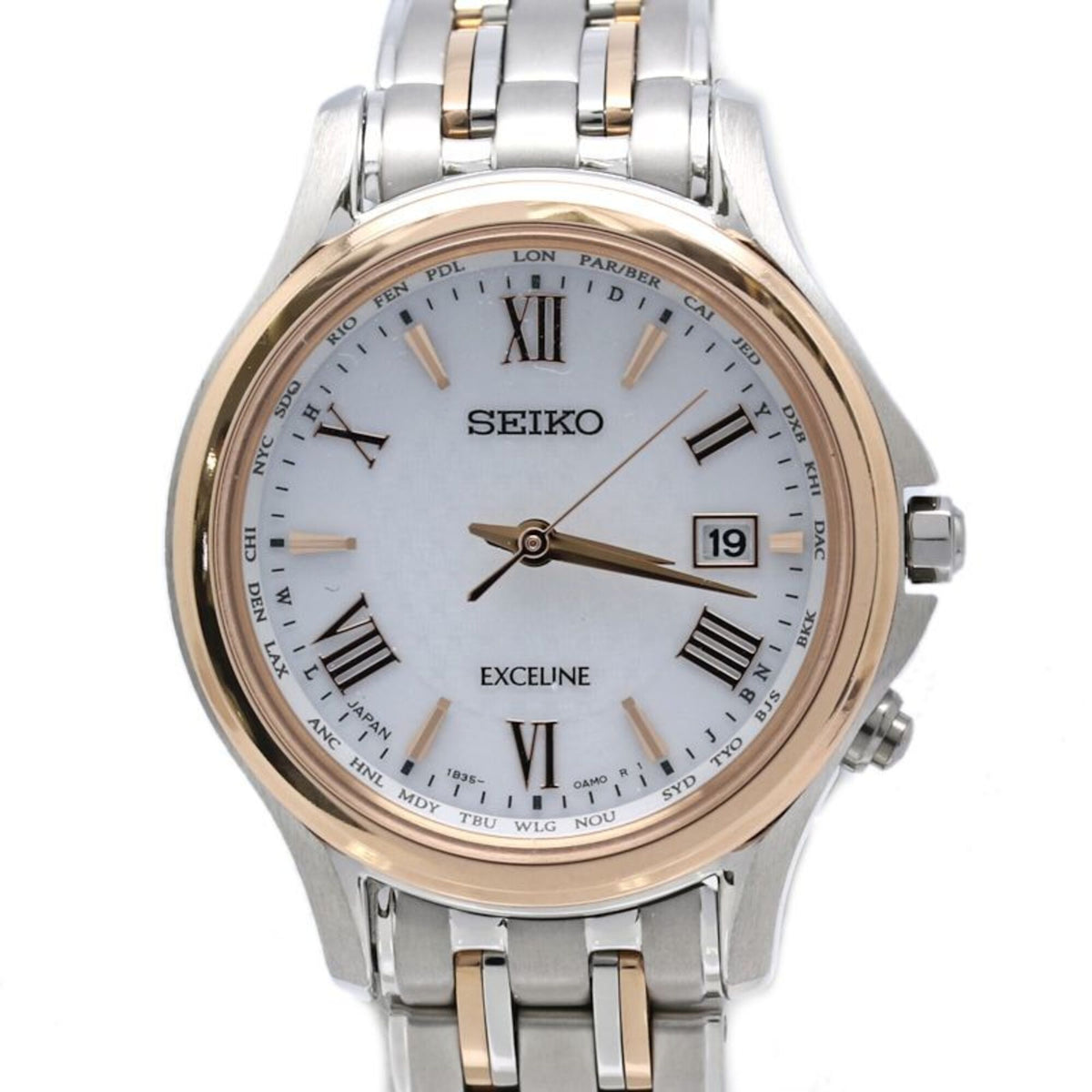 Pre-Owned SEIKO Dolce & Exceline SWCW162 1B35-0AE0 Women's Titanium Watch /40417