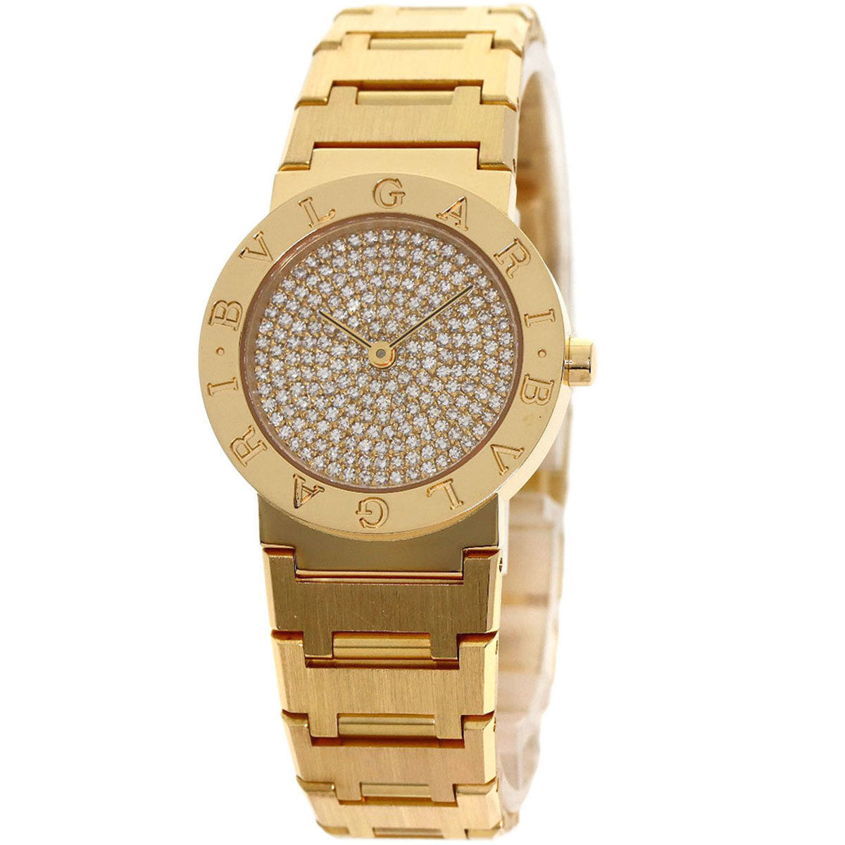 Montre BVLGARI BB26DGG d'occasion avec cadran en diamants K18 en or jaune K18YG pour femme 