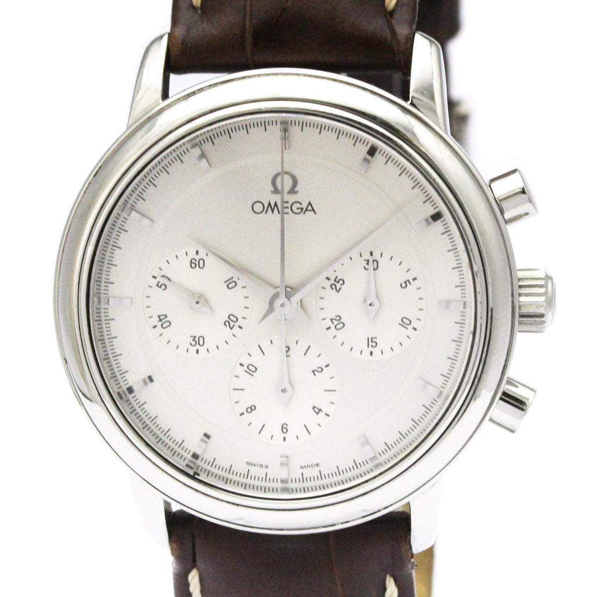 Pre-Owned OMEGA De Ville Prestige Chronograph Hand-Winding Mens Watch 4840.31.01