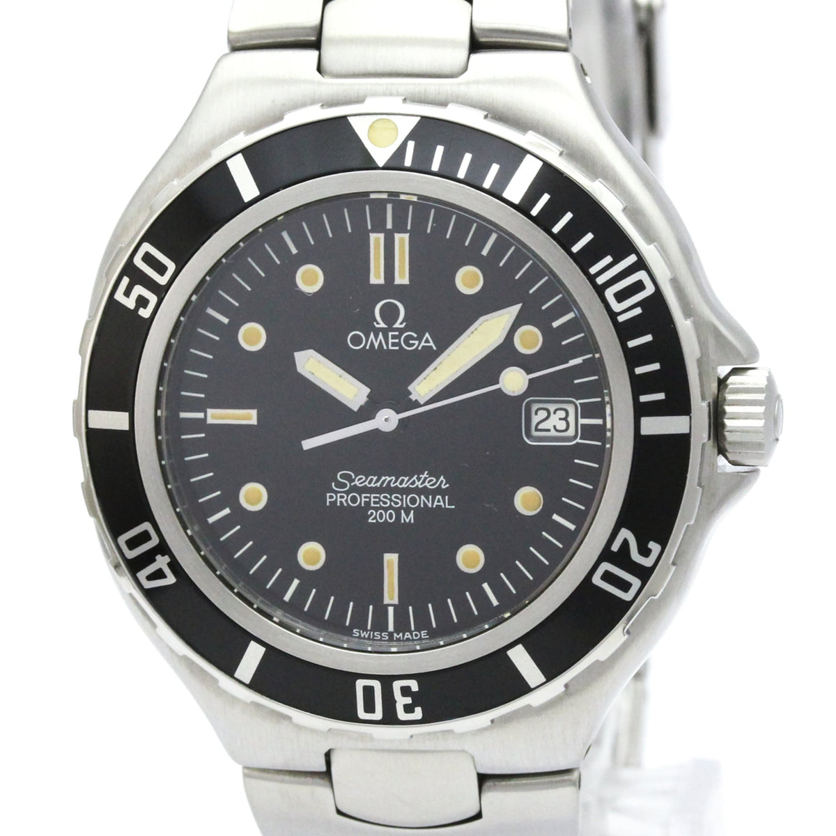 Pre-Owned OMEGA Seamaster Professional 200M Quartz Mens Watch 2850.50 Polished