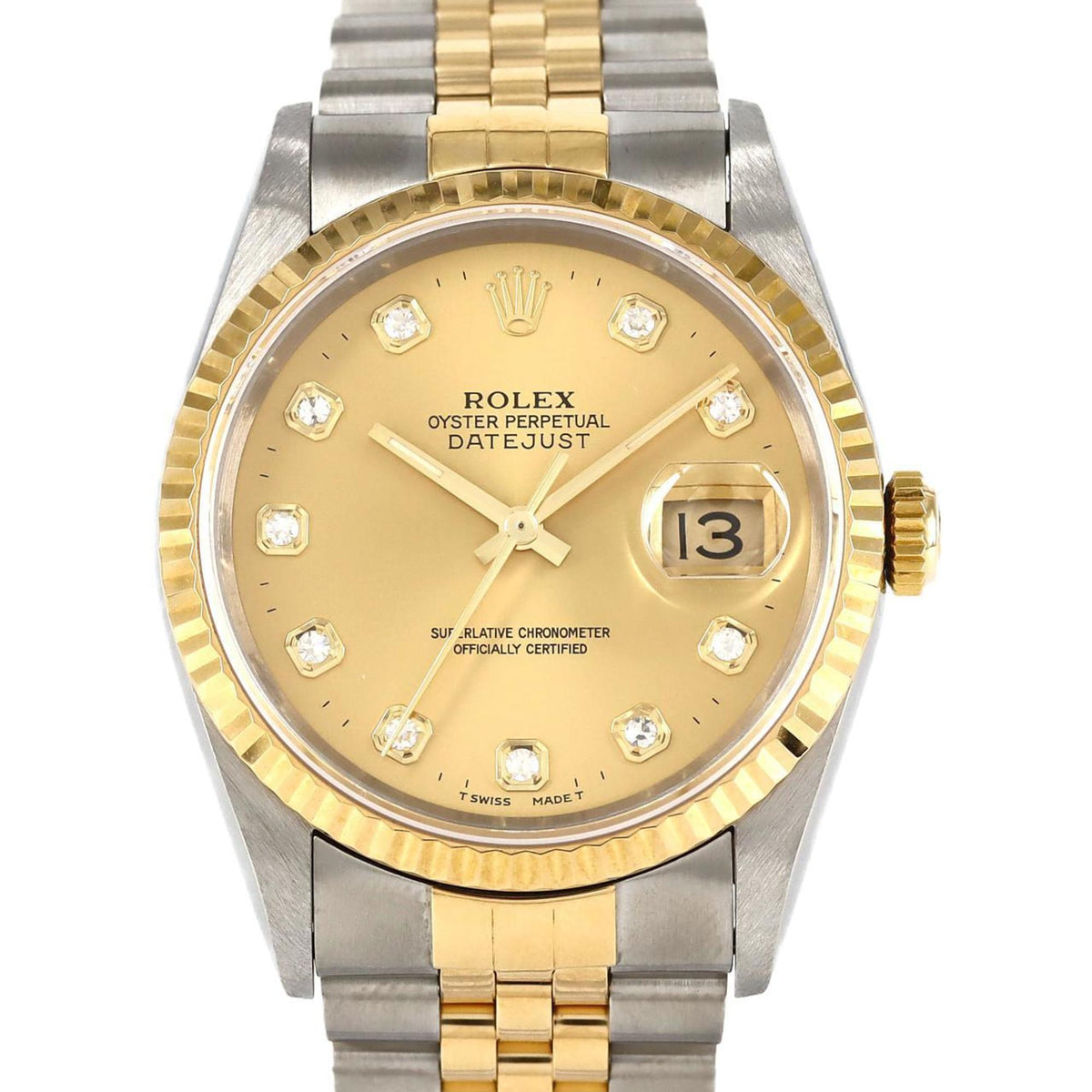 Pre-Owned Rolex Datejust 16233G SSxYG Wristwatch Automatic W Serial