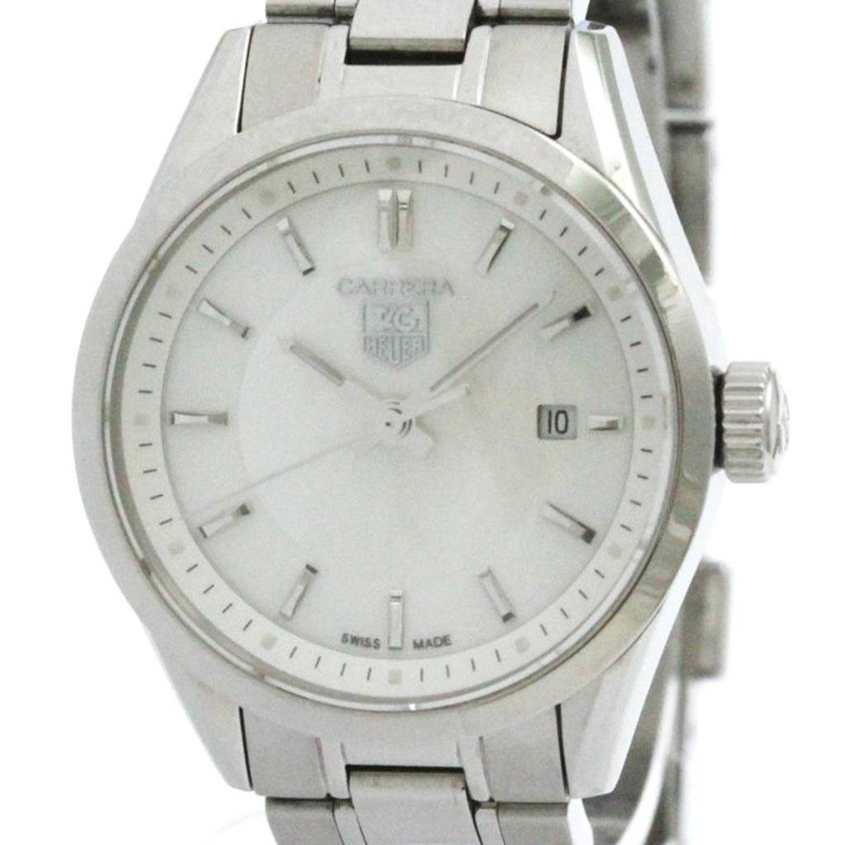 Montre TAG HEUER Carrera d'occasion à quartz pour femme en acier inoxydable poli WV1415 
