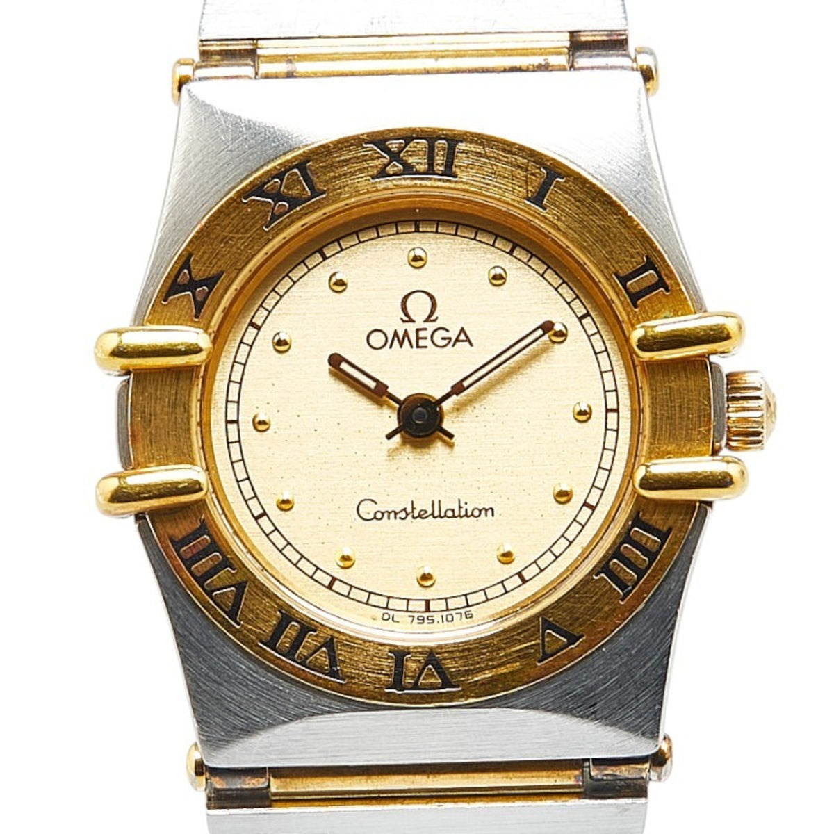 Pre-Owned Omega Constellation Watch 1270.10.00 Quartz Gold Dial Stainless Steel Yellow Women's OMEGA