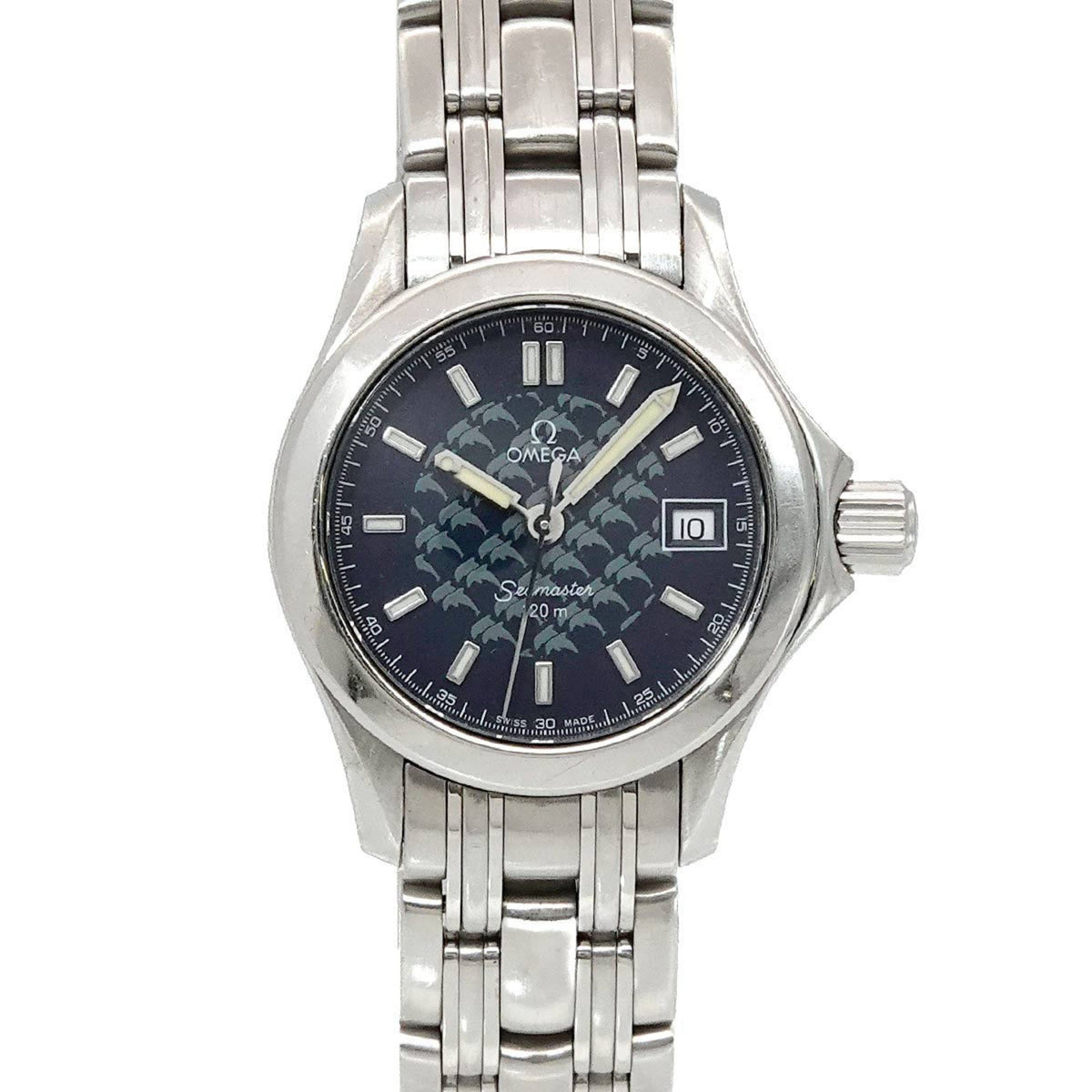 Pre-Owned OMEGA Seamaster 120 Jacques Mayol 2002 Limited to 1500 pieces 2588 80 Ladies Watch Date Navy Quartz
