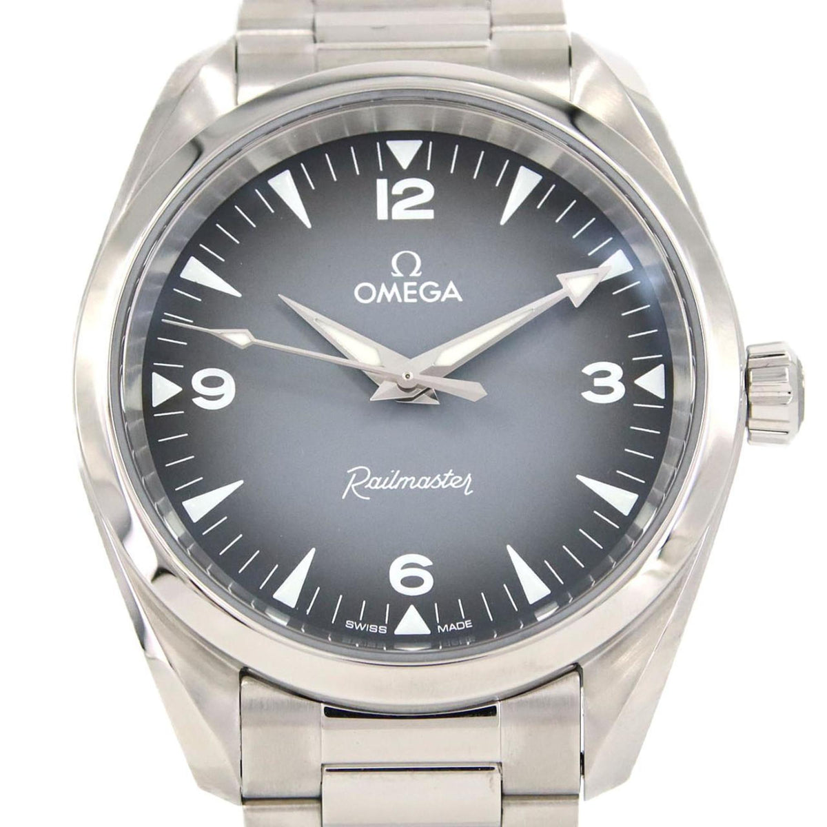Pre-Owned Omega Railmaster 235.10.38.20.06.001 Stainless Steel Automatic Watch