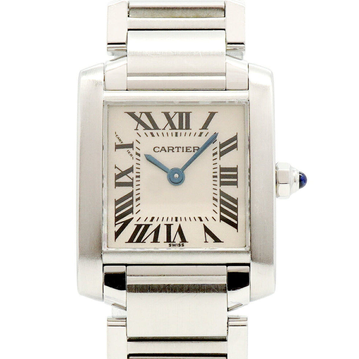 Pre-Owned Cartier Tank Fran?aise SM W51008Q3 Ivory Dial Women's Watch