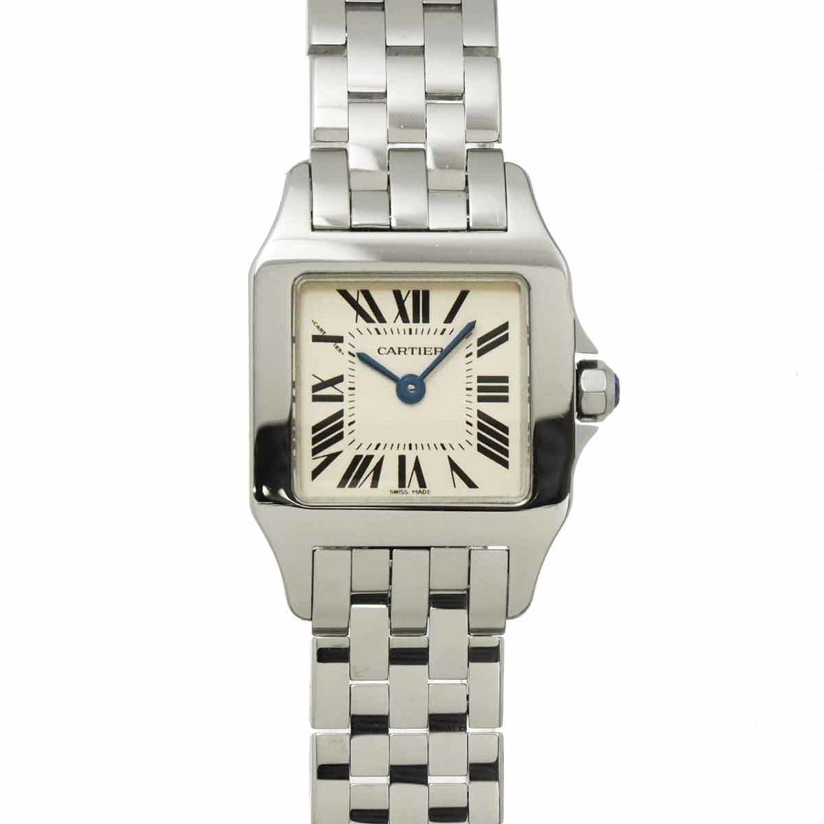 Pre-Owned Cartier Santos Demoiselle SM W25064Z5 Women's Watch, Ivory, Quartz Watch