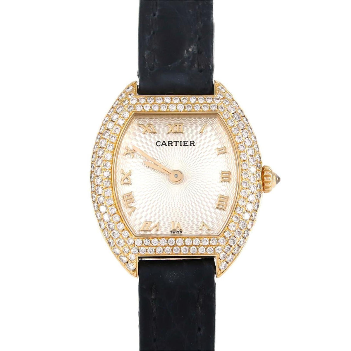 Pre-Owned Cartier Tonneau 1910 YG 3D WA501251 Quartz Watch