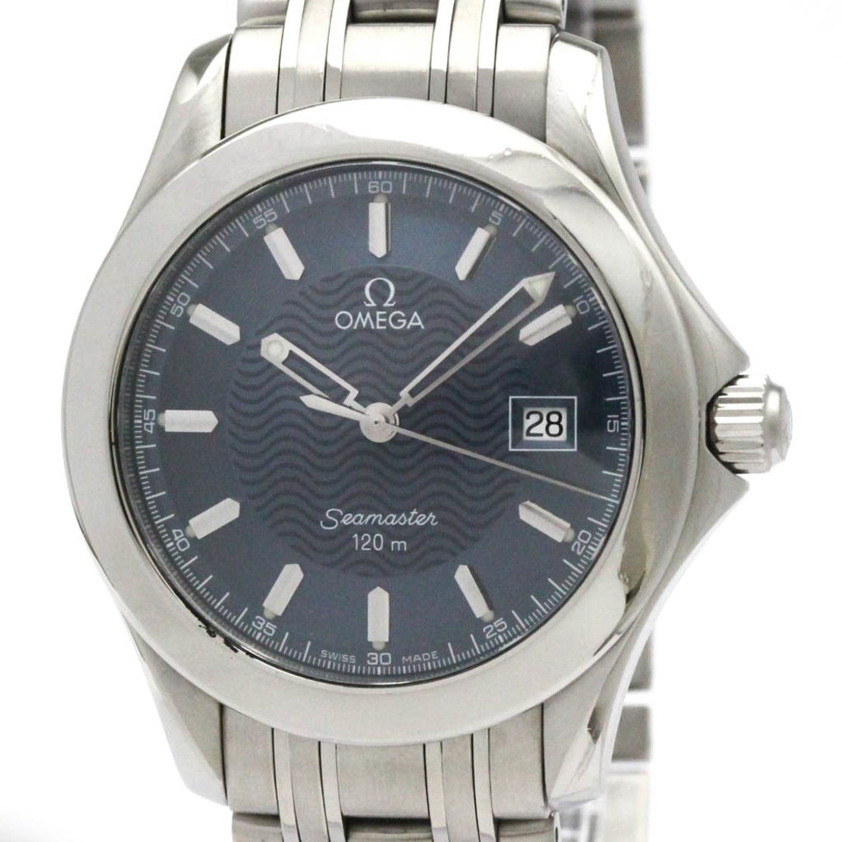Pre-Owned OMEGA Seamaster 120M Steel Quartz Mens Watch 2511.81 Polished Polished