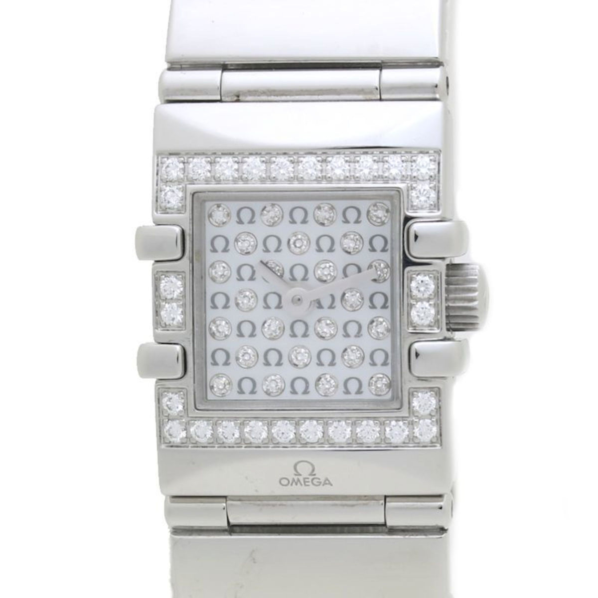 Pre-Owned OMEGA Constellation 1539.77.00 Quadra Mini Diamond Stainless Steel Ladies 39798 Watch