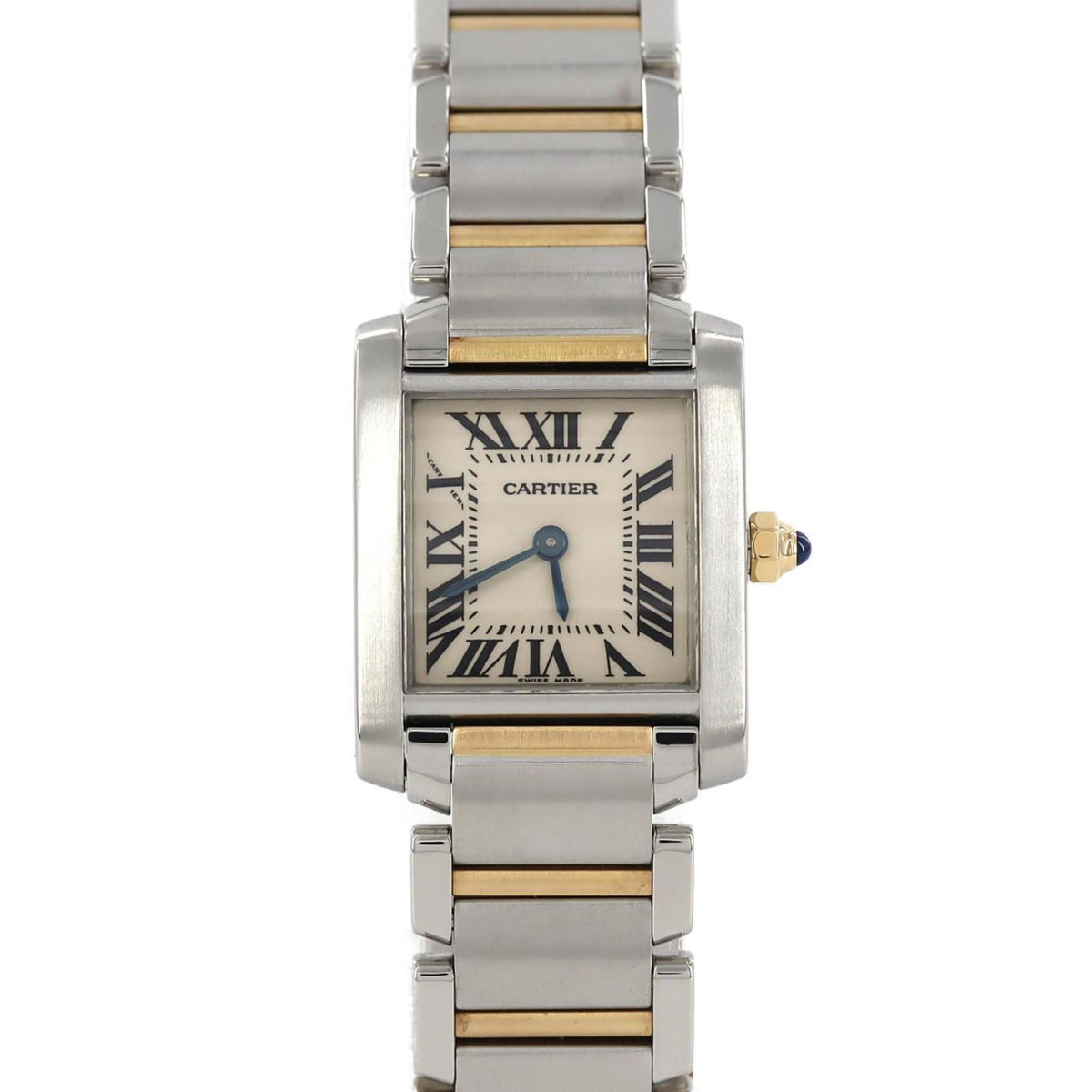 Montre-bracelet à quartz Cartier Tank Francaise SM Combi W51007Q4 SSxYG d'occasion 