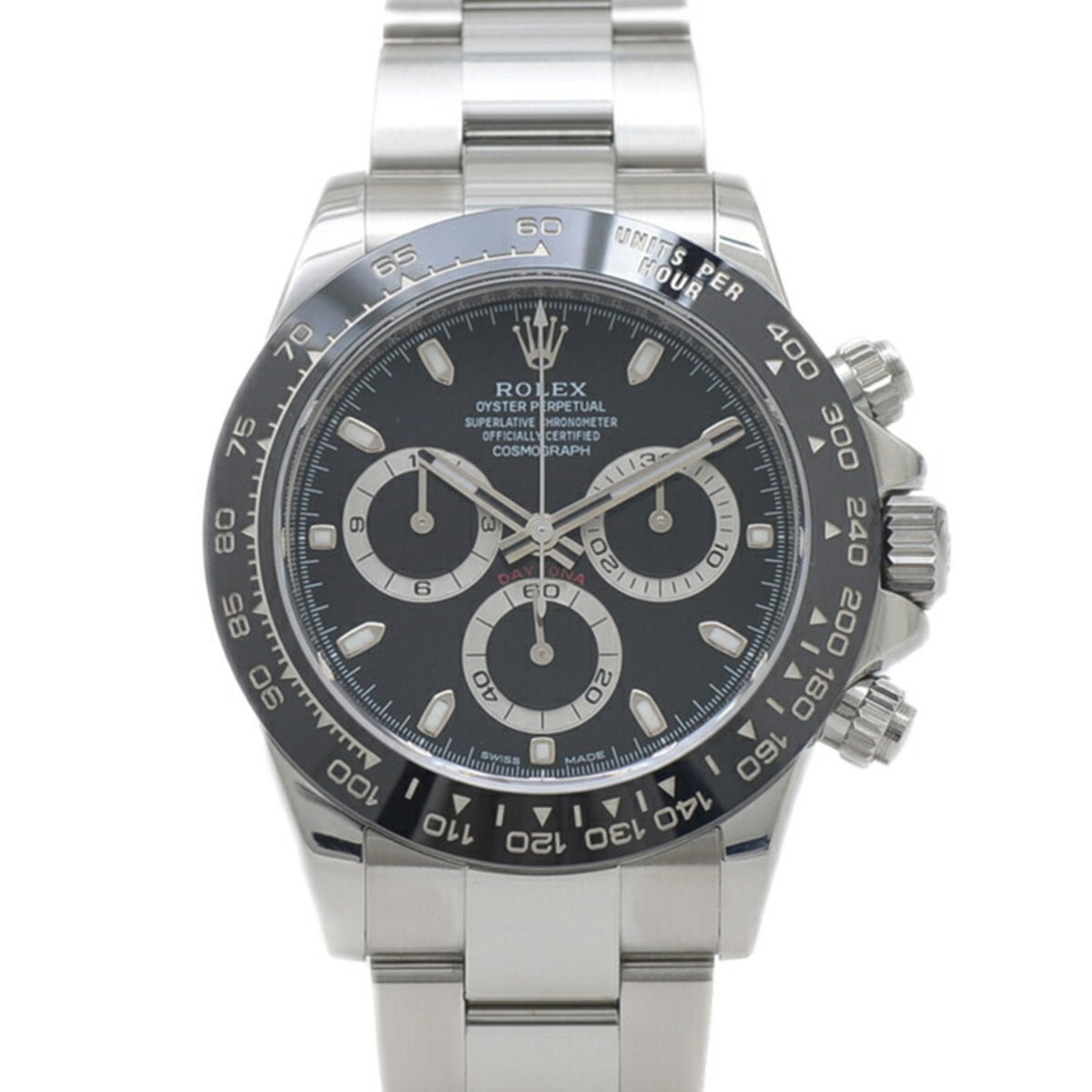 Pre-Owned Rolex Daytona 116500LN Watch Black Dial Stainless Steel Random Serial Number 2017 Men's