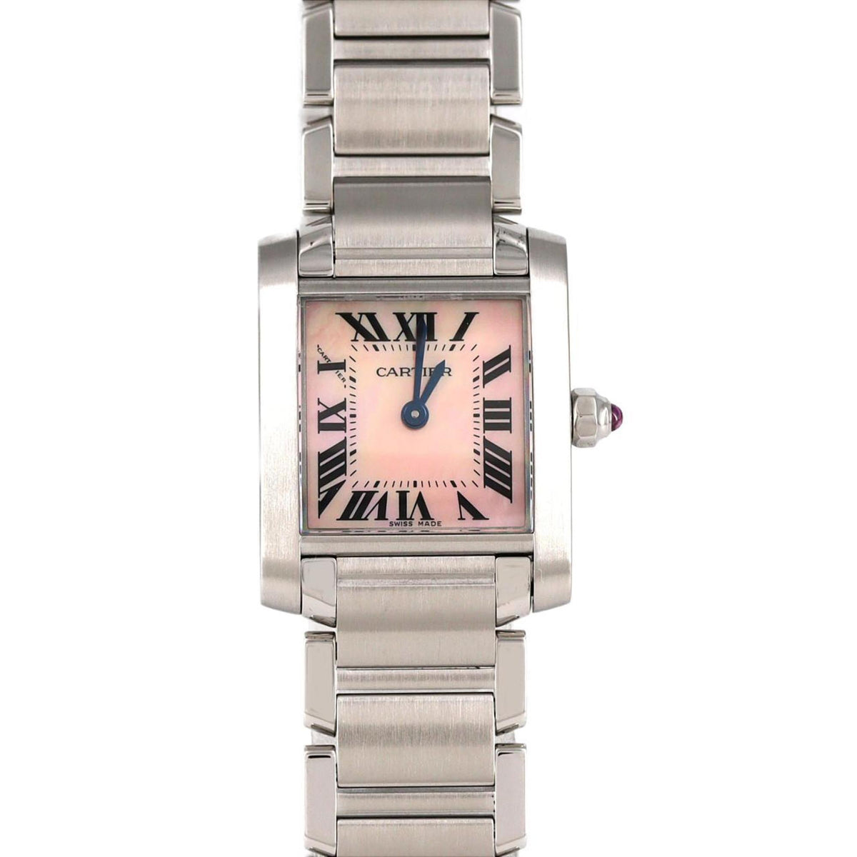 Pre-Owned Cartier Tank Fran?aise SM W51028Q3 Stainless Steel Quartz Watch