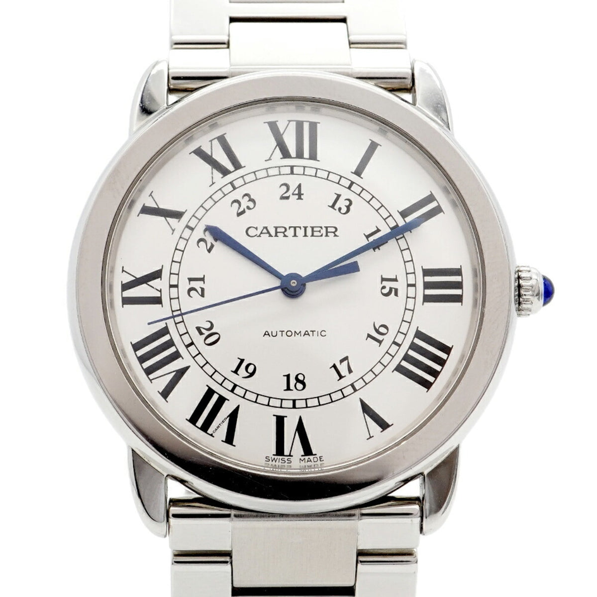 Pre-Owned Cartier Rondo Solo WSRN0021 Silver Dial Men's Watch
