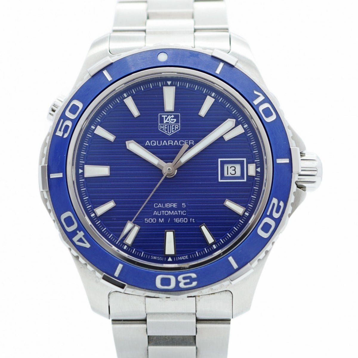 Montre homme TAG Heuer Aquaracer WAK2111 d'occasion à cadran bleu 