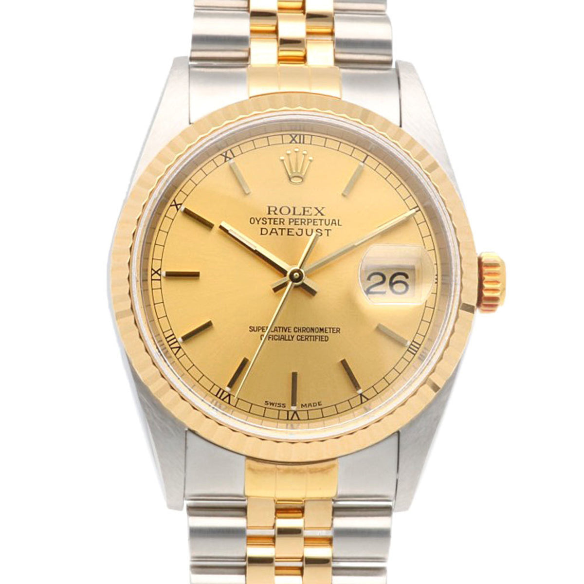 Pre-Owned Rolex Datejust Oyster Perpetual Watch, Stainless Steel, 16233, Automatic, Men's, ROLEX P-Serial, 2000 Model, Manufacturer's Warranty