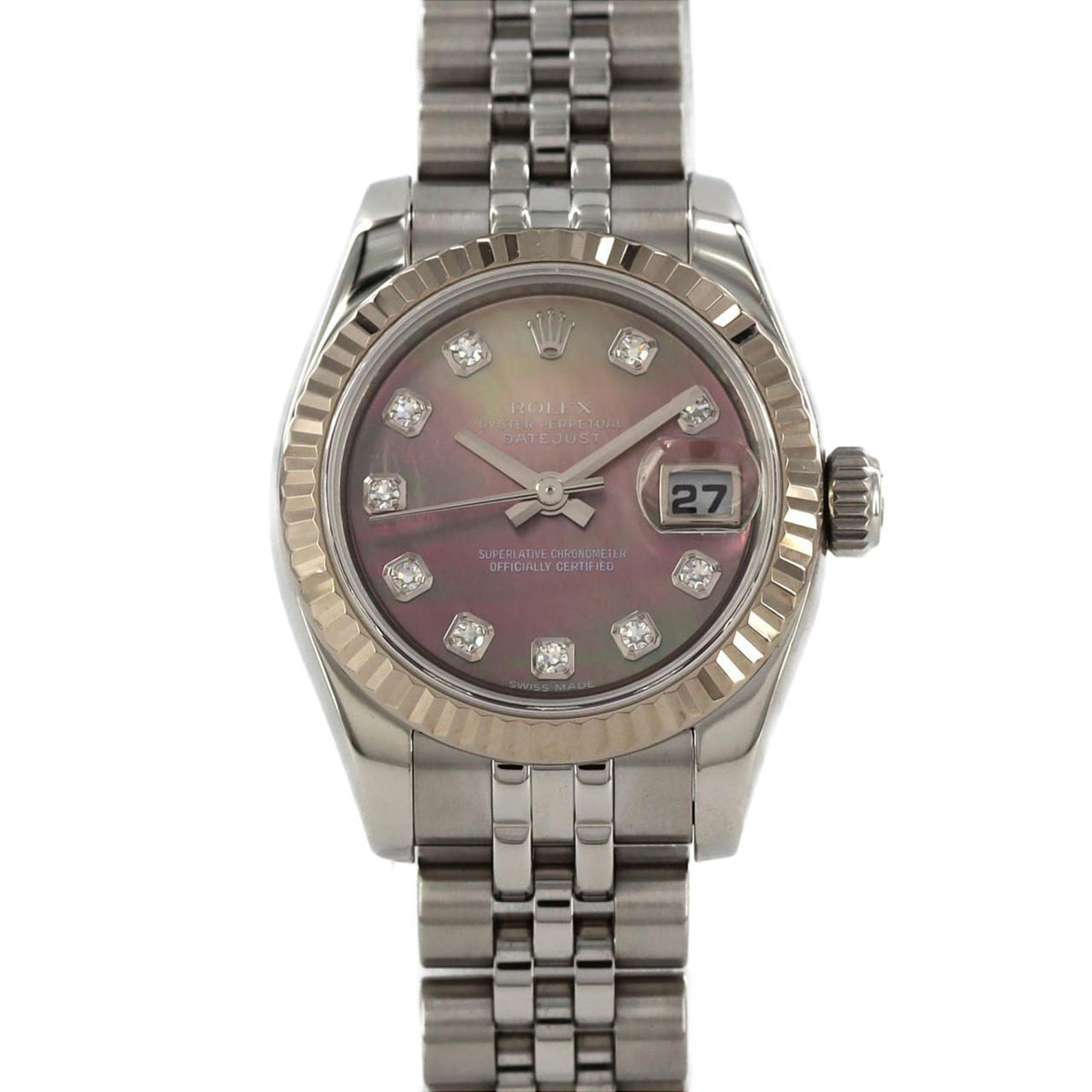 Pre-Owned Rolex Datejust 179174NG SSxWG Automatic Watch, V-Serial