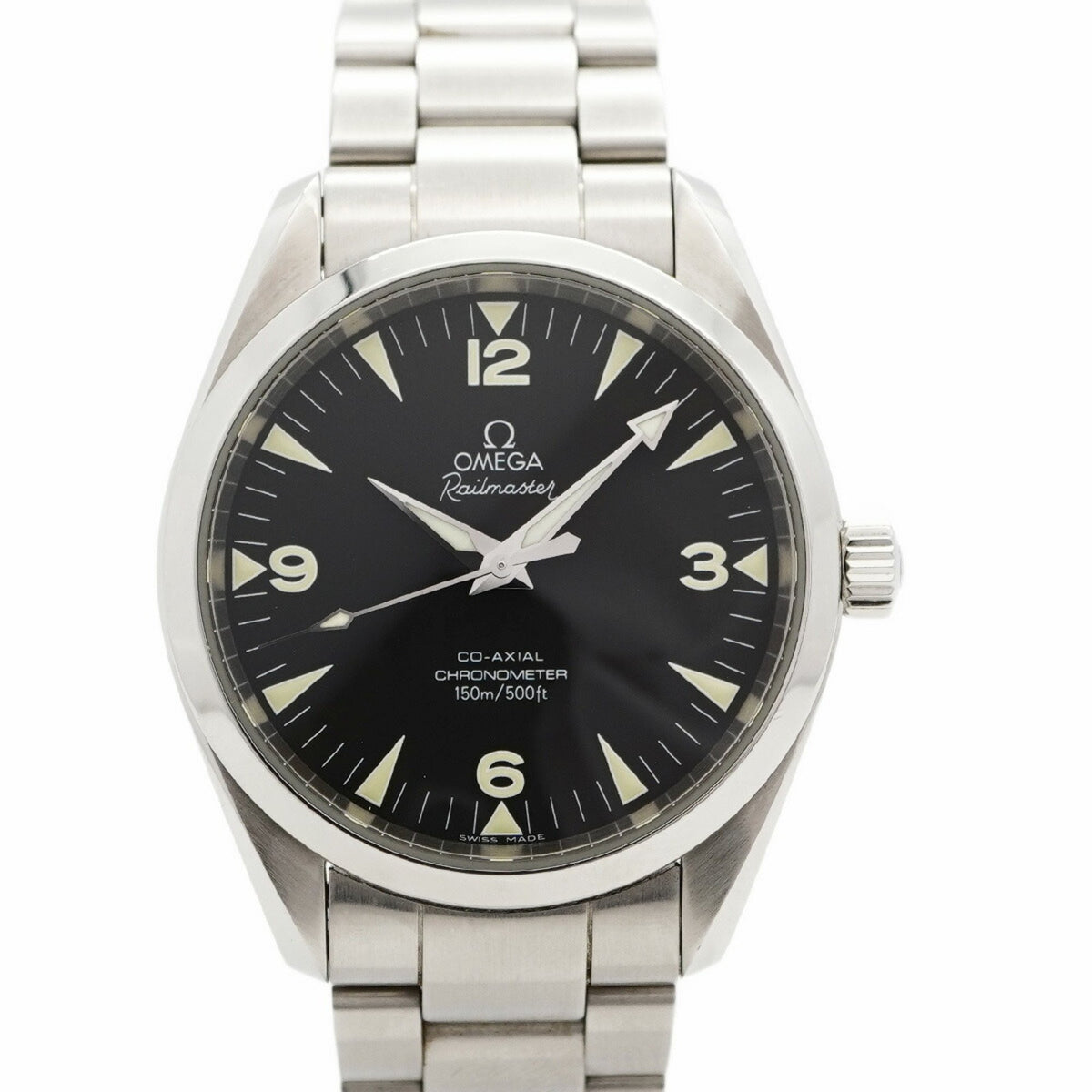 Pre-Owned Omega Seamaster Railmaster 2503.52 Black Dial Men's Watch