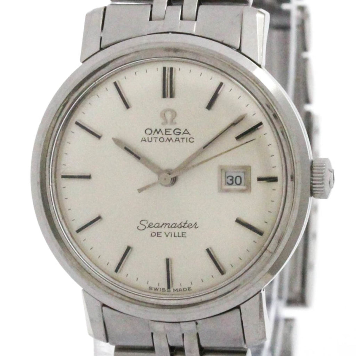 Pre-Owned OMEGA Seamaster De Ville Steel Automatic Ladies Watch 166.016 Vintage