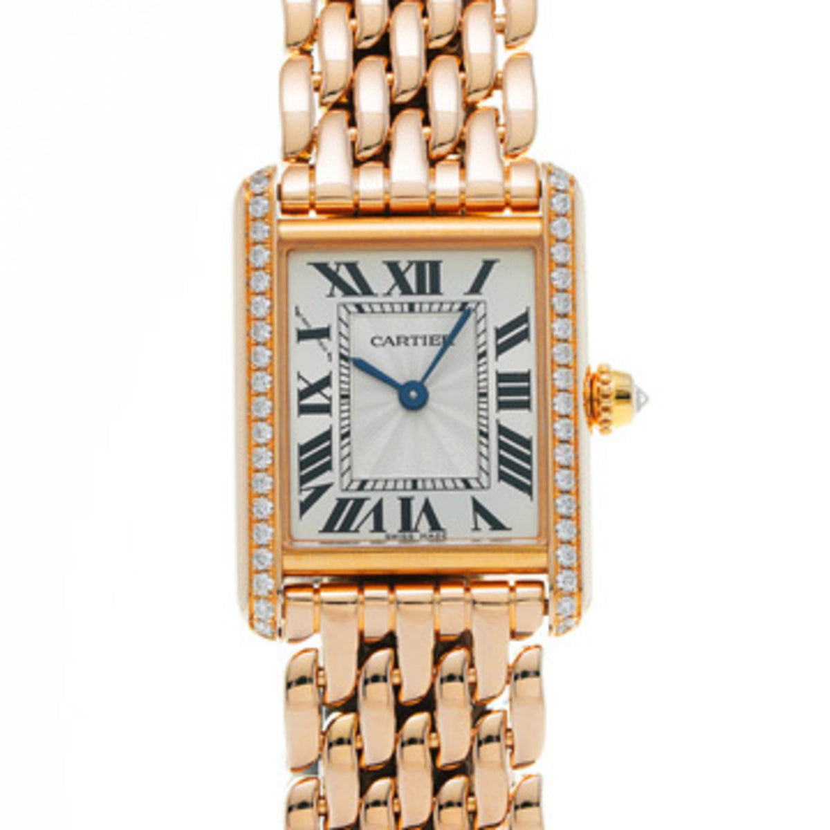 Pre-Owned Cartier Tank Louis SM WJTA0020 Silver Men's Watch Manual Winding