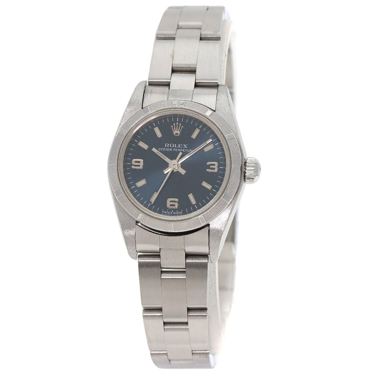 Montre Rolex Oyster Perpetual d'occasion pour femme, modèle 76030, en acier inoxydable SS. 