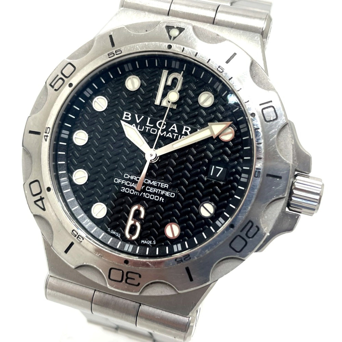 Pre-Owned Bvlgari DP42SSD Chronometer Automatic date Wristwatch Silver