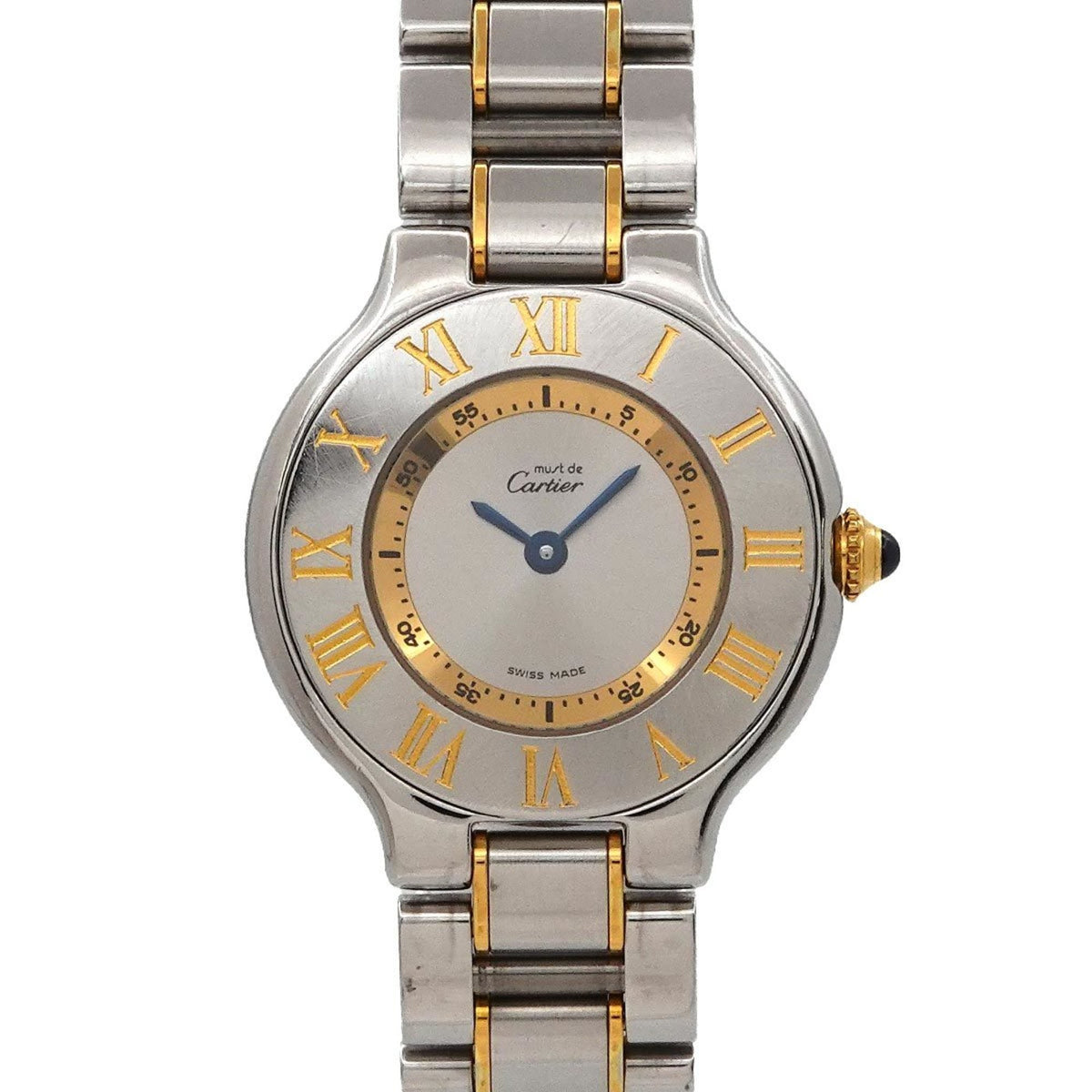 Pre-Owned Cartier Must 21 Vantianne Two-tone Watch W10073R6 Women's Silver Quartz