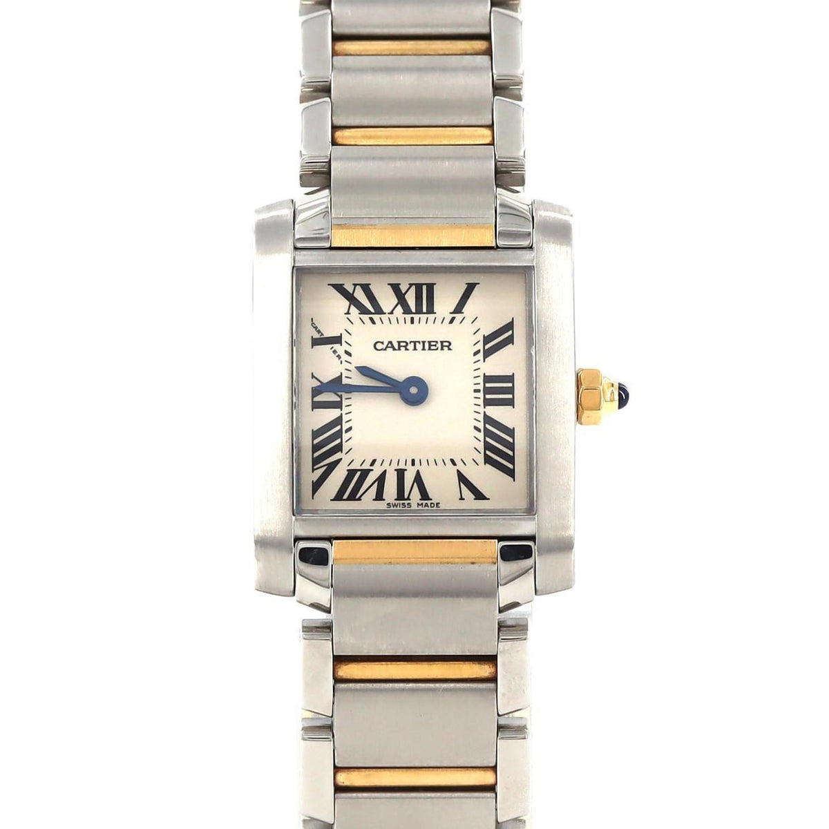 Montre-bracelet à quartz Cartier Tank Francaise SM Combi W51007Q4 SSxYG d'occasion 