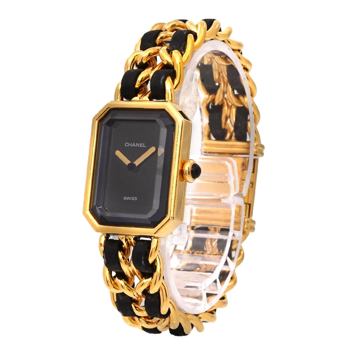 Pre-Owned CHANEL Premiere M size H0001 Ladies' watch Black Gold Quartz