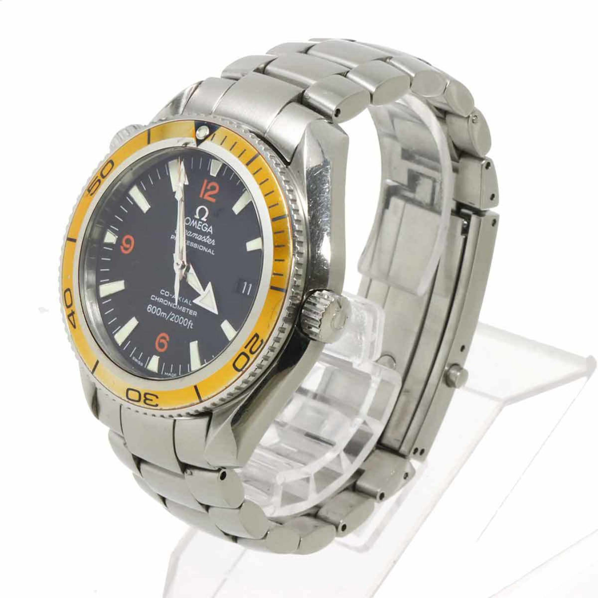 Pre-Owned Omega Seamaster Planet Ocean Co-Axial Chronometer 2209 50 Men's Watch, Date, Black, Automatic Movement