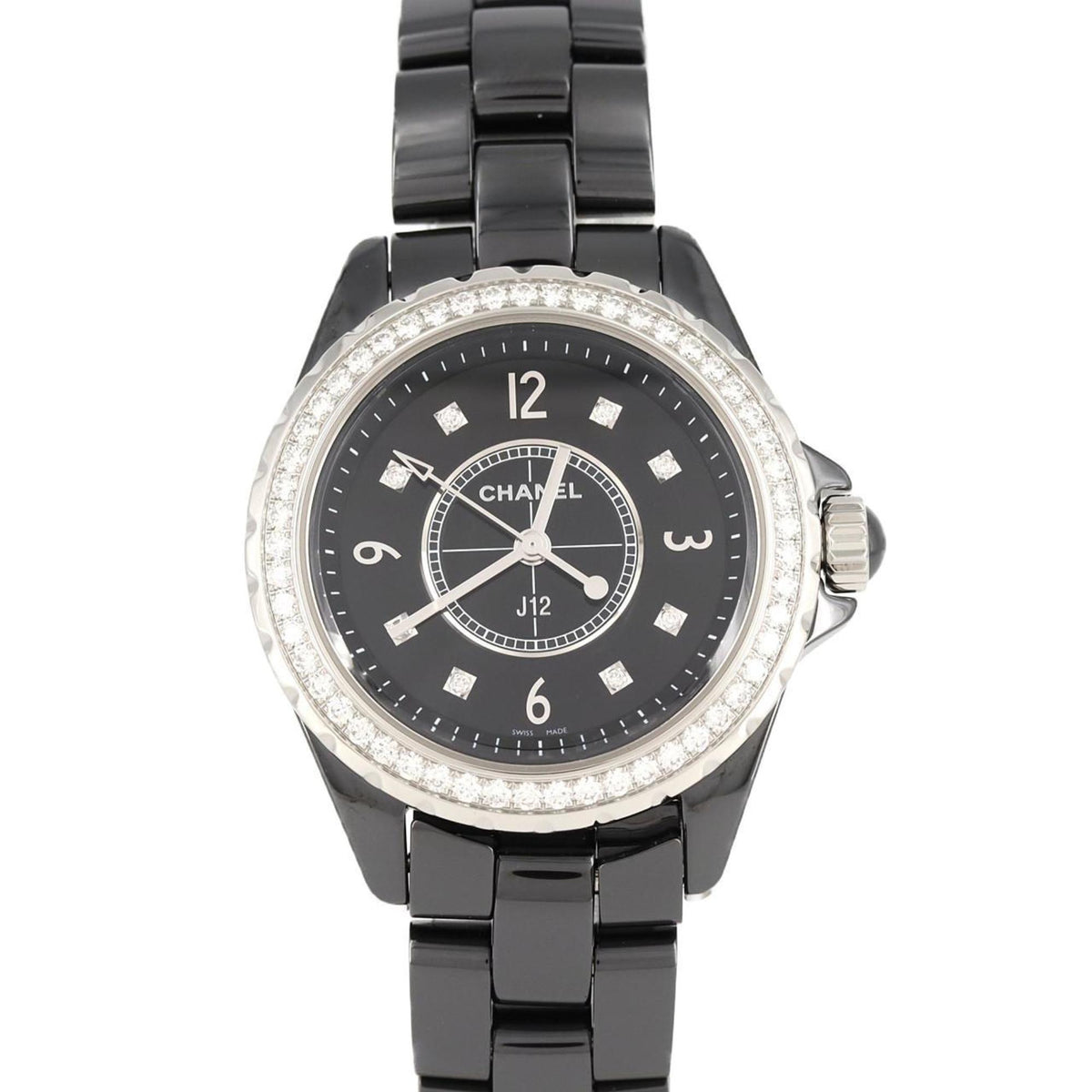 Pre-Owned Chanel J12 33mm Ceramic D 8P H3108 Watch Quartz