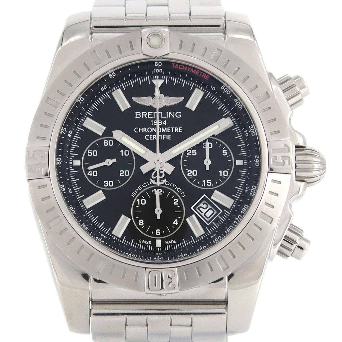 Montre-bracelet automatique Breitling Chronomat JSP AB0115 AB0115111B1A1 SS d'occasion 