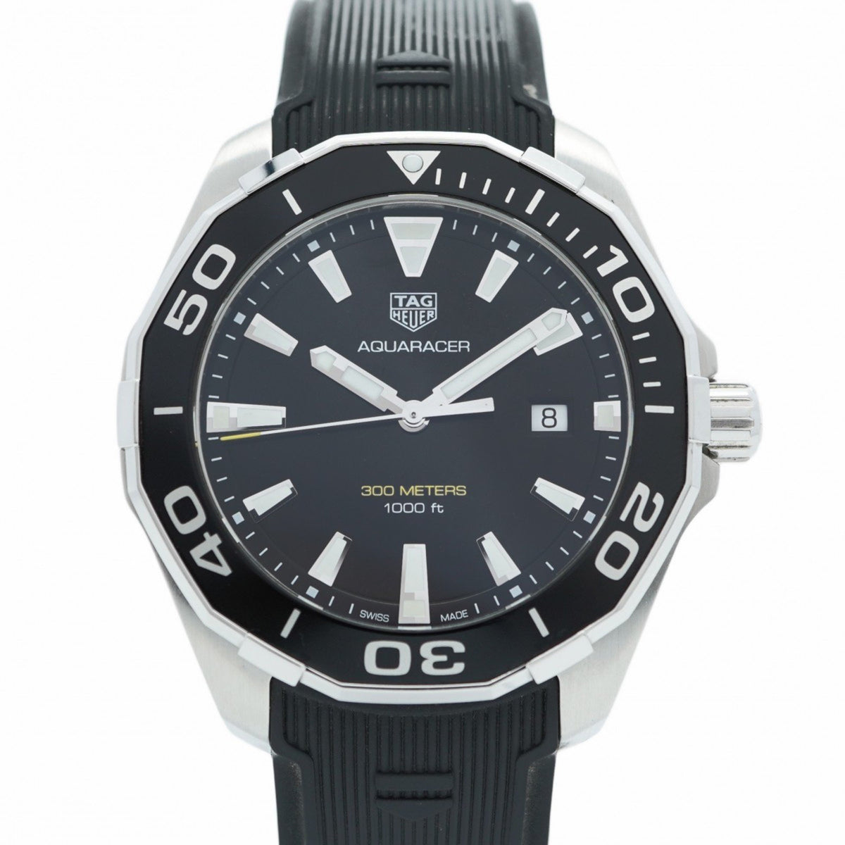 Pre-Owned TAG Heuer Aquaracer WAY101A Black Dial Men's Watch