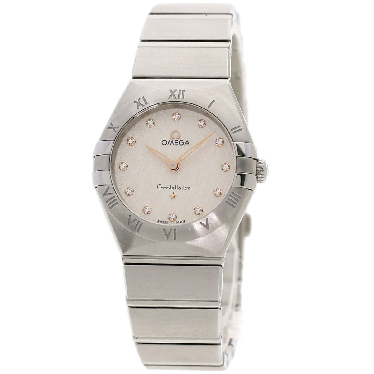 Pre-Owned Omega 131.10.28.60.52.001 Constellation Manhattan Stainless Steel Watch for Women