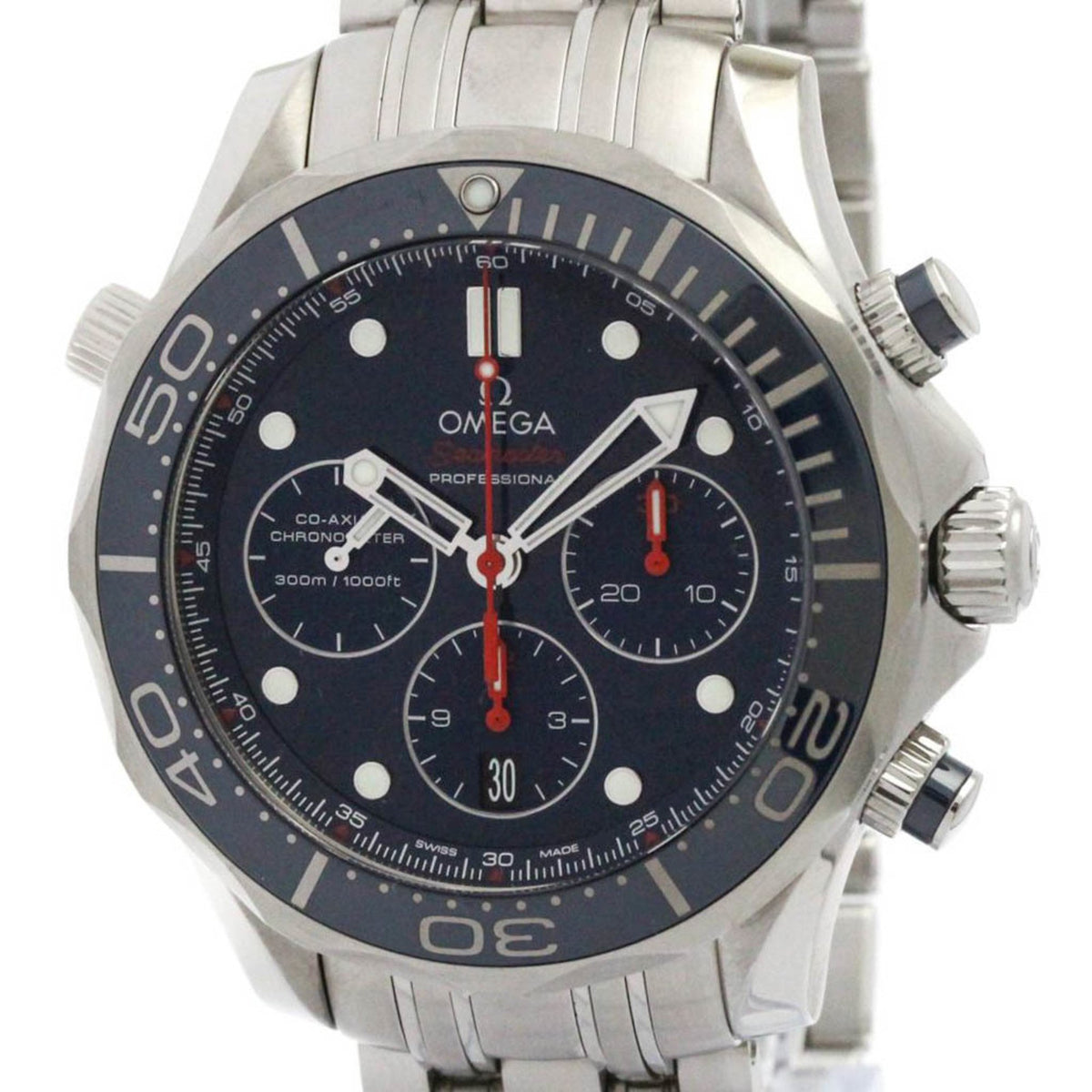 Pre-Owned OMEGA Seamaster Diver Chronograph Watch 212.30.44.50.03.001 Polished