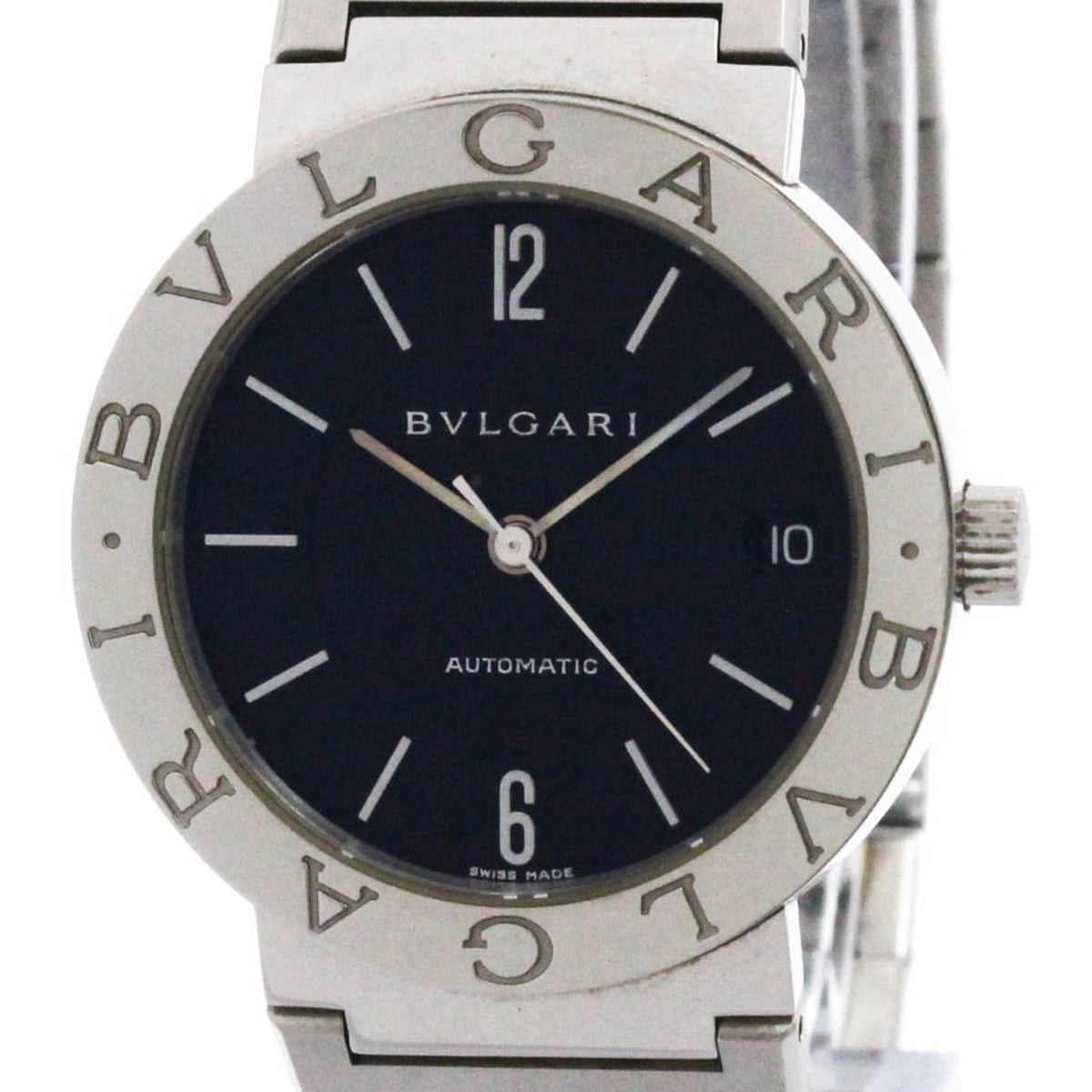 Pre-Owned BVLGARI BVLGARI-BVLGARI Steel Automatic Mens Watch BB33SS AUTO Polished