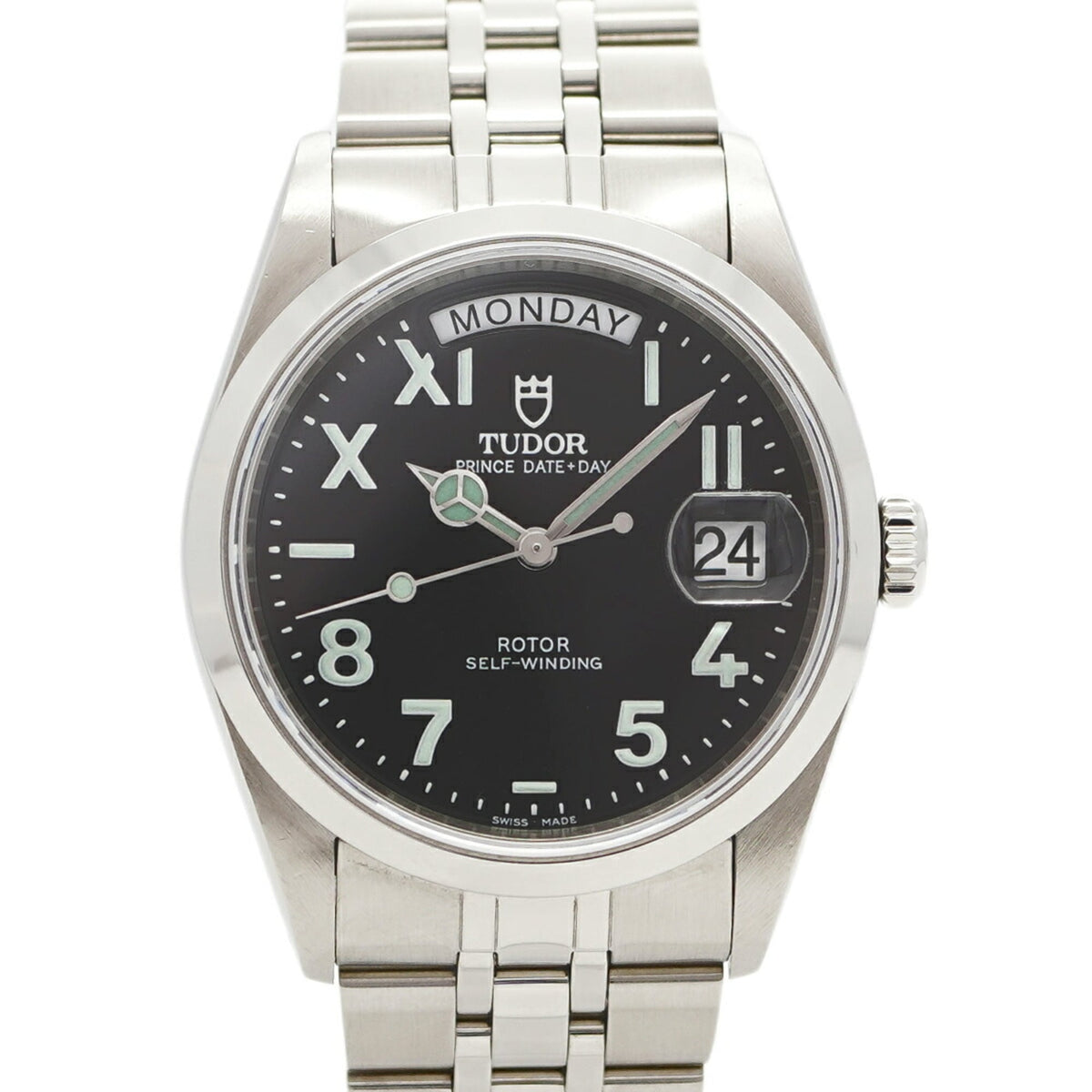 Pre-Owned Tudor Princess Date Day 76200 Black Dial Men's Watch