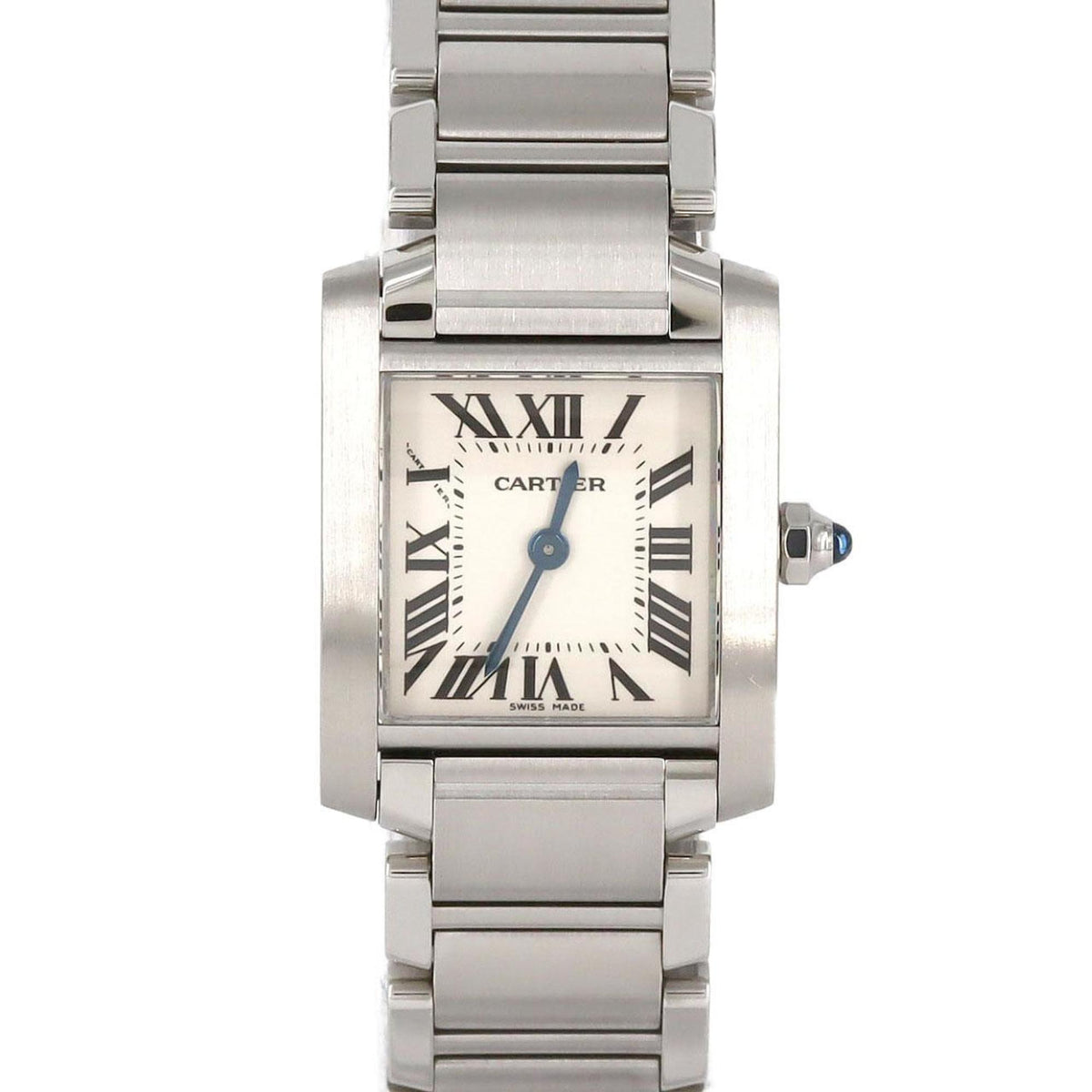 Gebrauchte Cartier Tank Francaise SM W51008Q3 SS Armbanduhr Quarz 