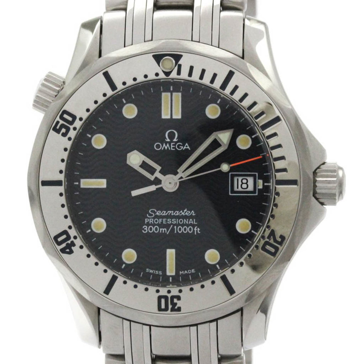Pre-Owned OMEGA Seamaster Professional 300M Steel Mid Size Watch 2562.80 Polished