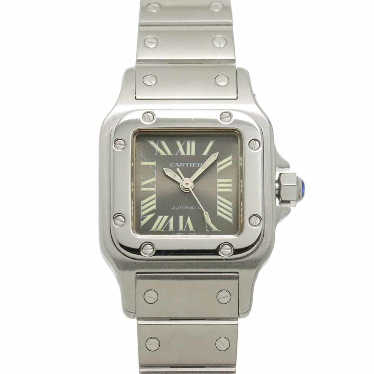 Pre-Owned Cartier Santos Galbee SM W20066D6 Women's Watch Asia Limited Edition Gray Automatic