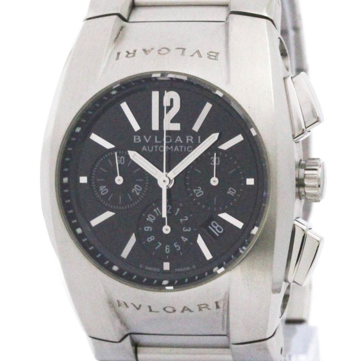 Pre-Owned BVLGARI Ergon Chronograph Automatic Mens Watch EG35SCH Polished