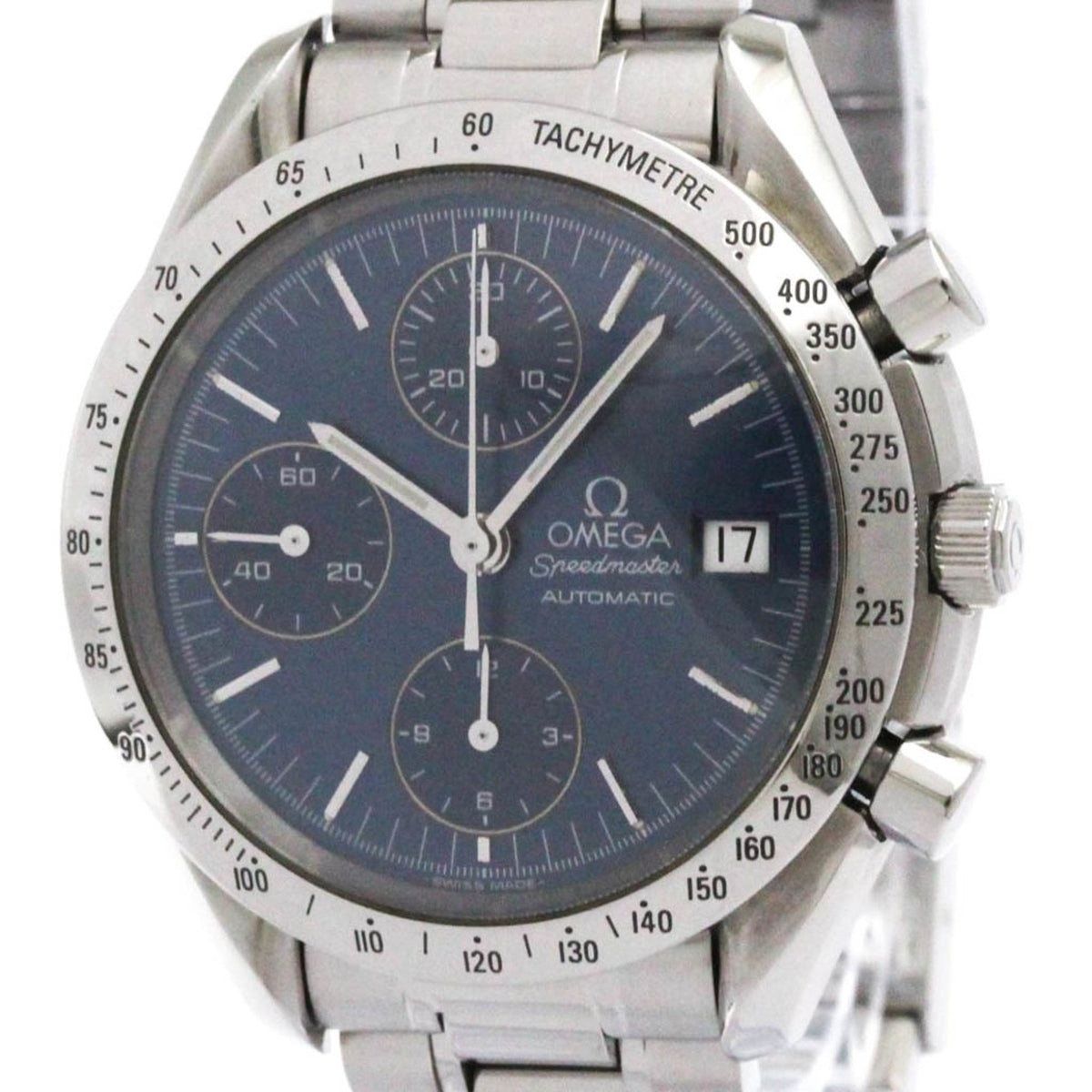 Pre-Owned OMEGA Speedmaster Date Steel Automatic Mens Watch 3511.80 Polished