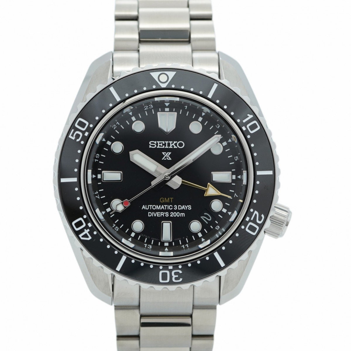 Pre-Owned Seiko Prospex 6R54-00D0 Black Dial Men's Watch