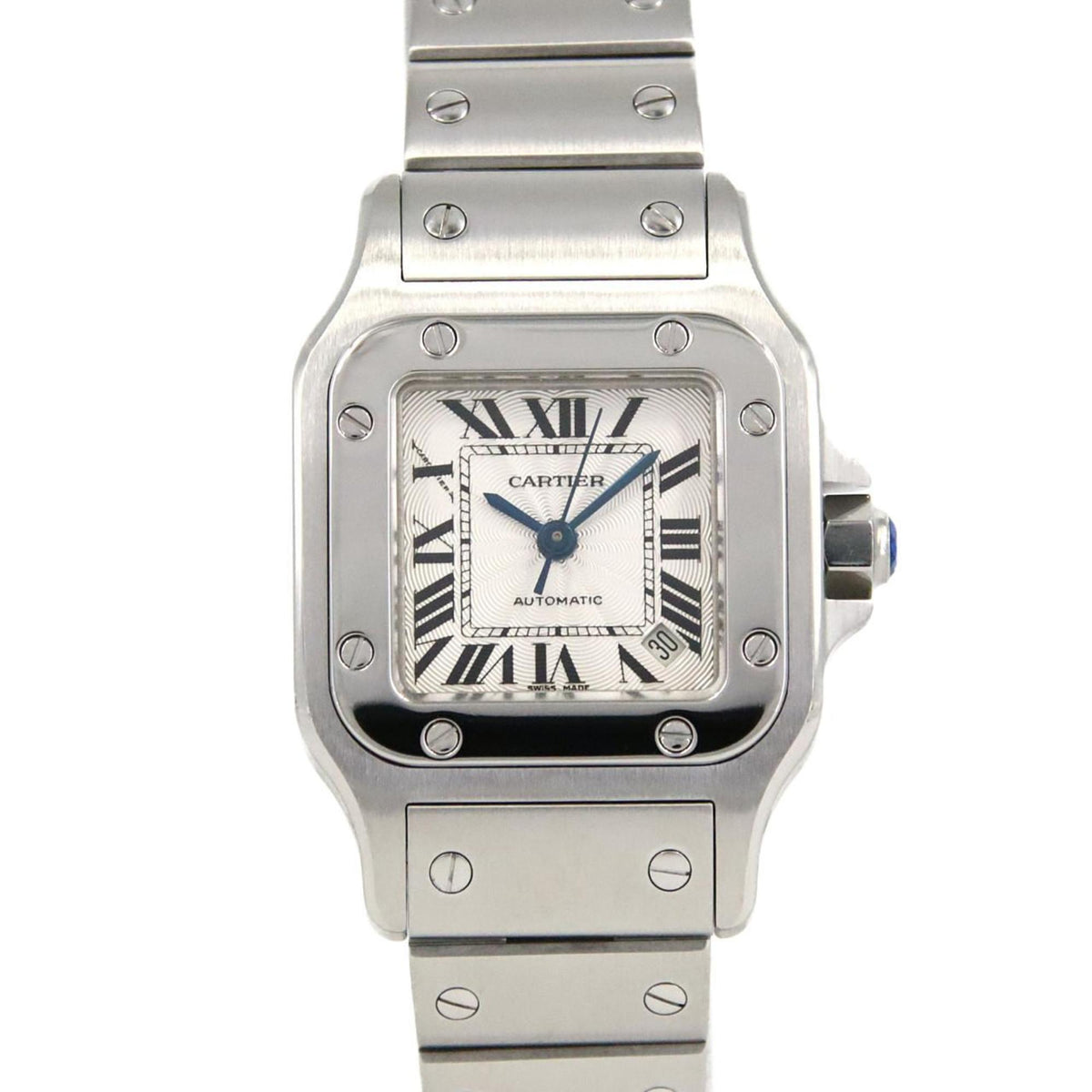 Gebrauchte Cartier Santos Galbe SM W20054D6 SS Automatikuhr 